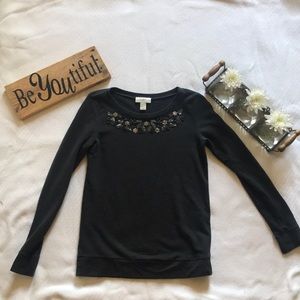 loft sweater with beading!